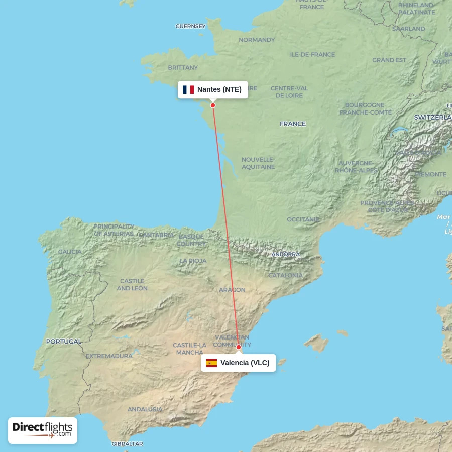 NTE - VLC route map