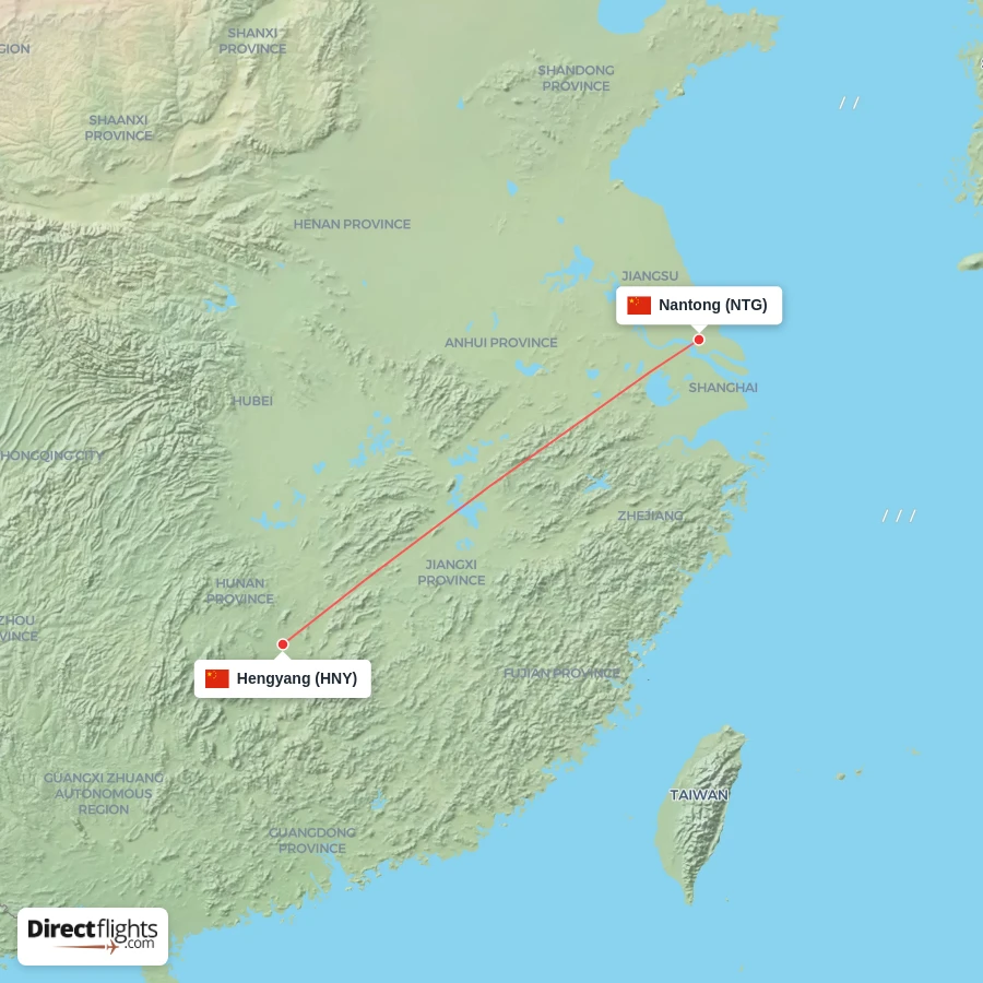 NTG - HNY route map