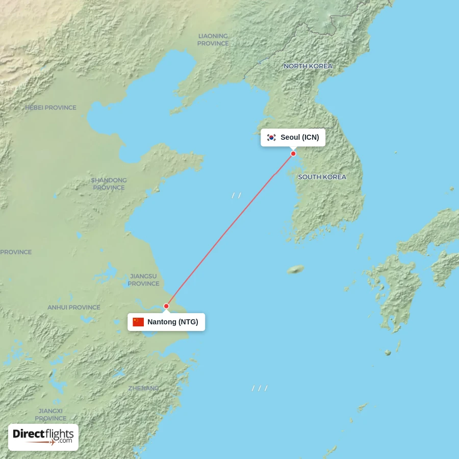NTG - ICN route map