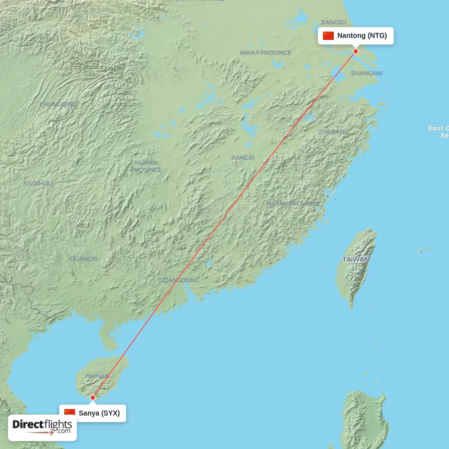 NTG - SYX route map
