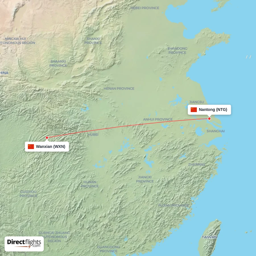 NTG - WXN route map