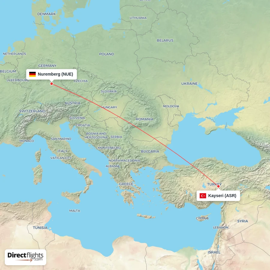 NUE - ASR route map