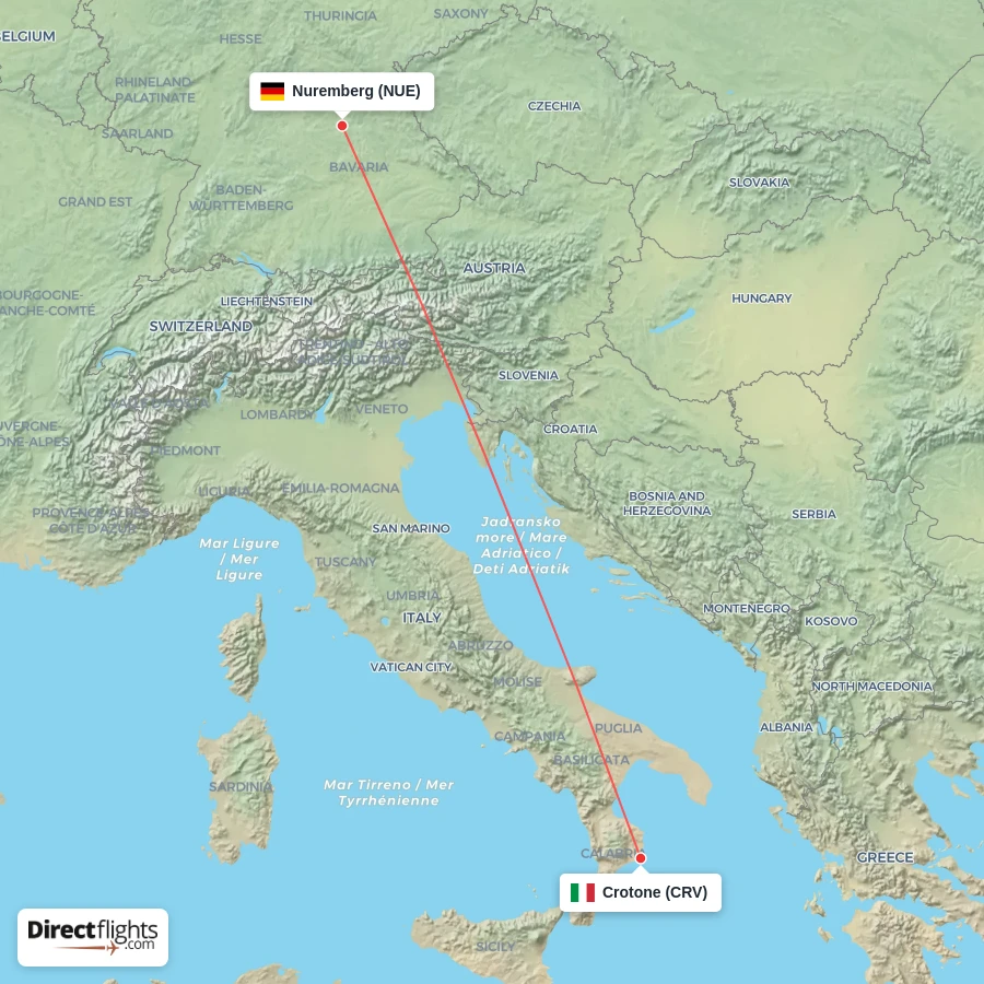 NUE - CRV route map