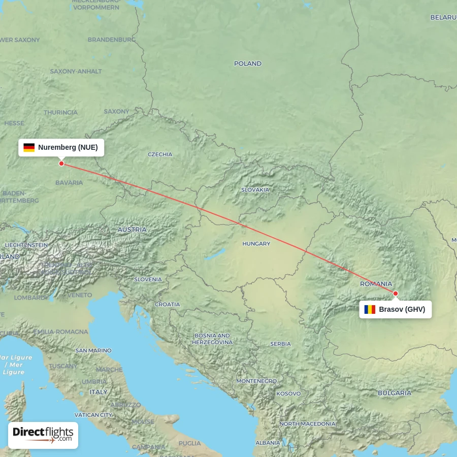 NUE - GHV route map