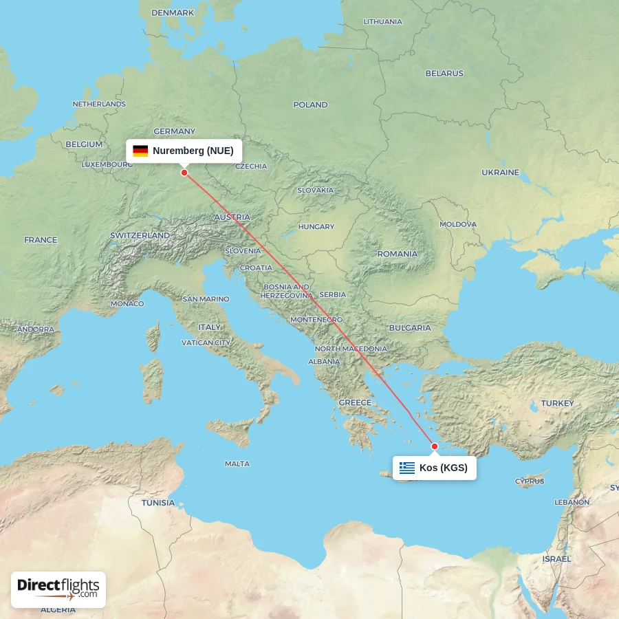 NUE - KGS route map