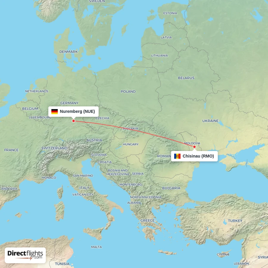 NUE - RMO route map