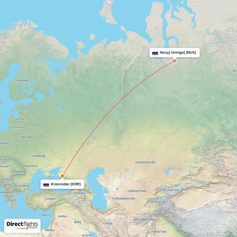 NUX - KRR route map