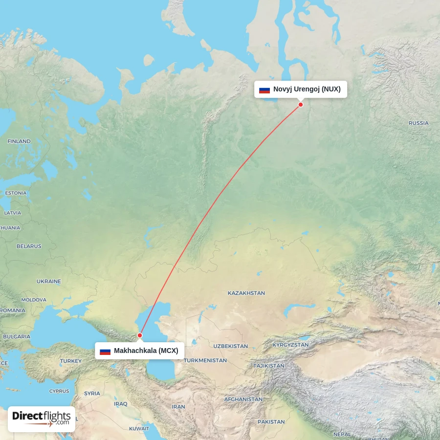 NUX - MCX route map