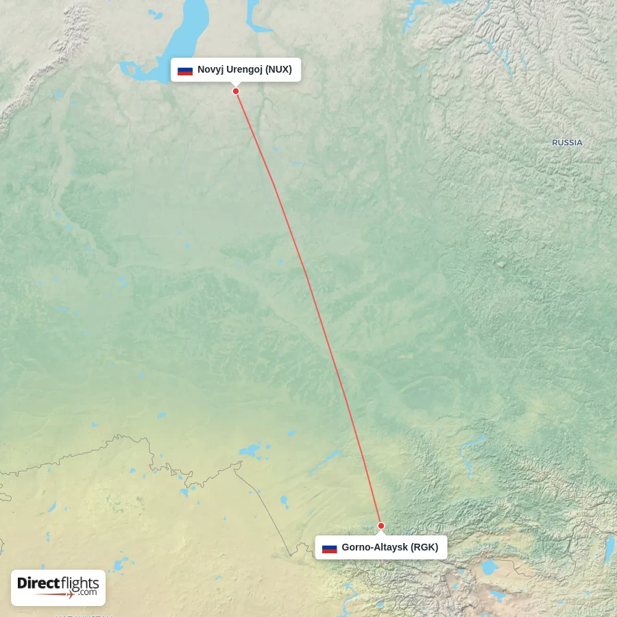 NUX - RGK route map