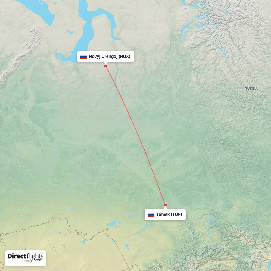 NUX - TOF route map