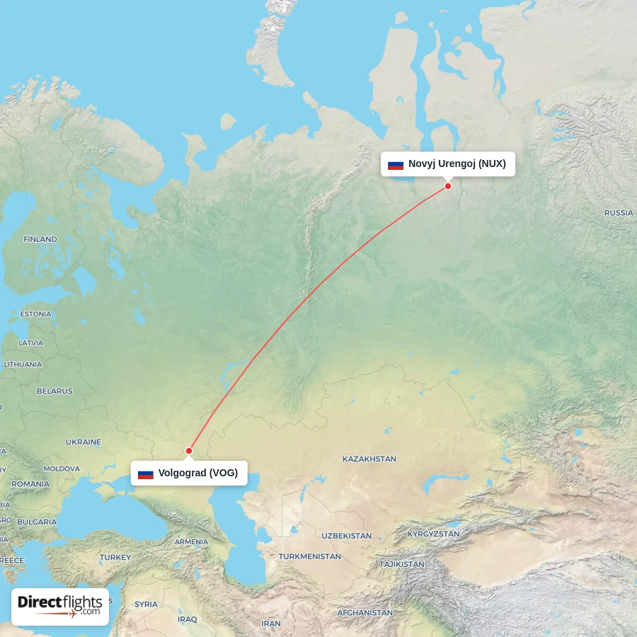 NUX - VOG route map