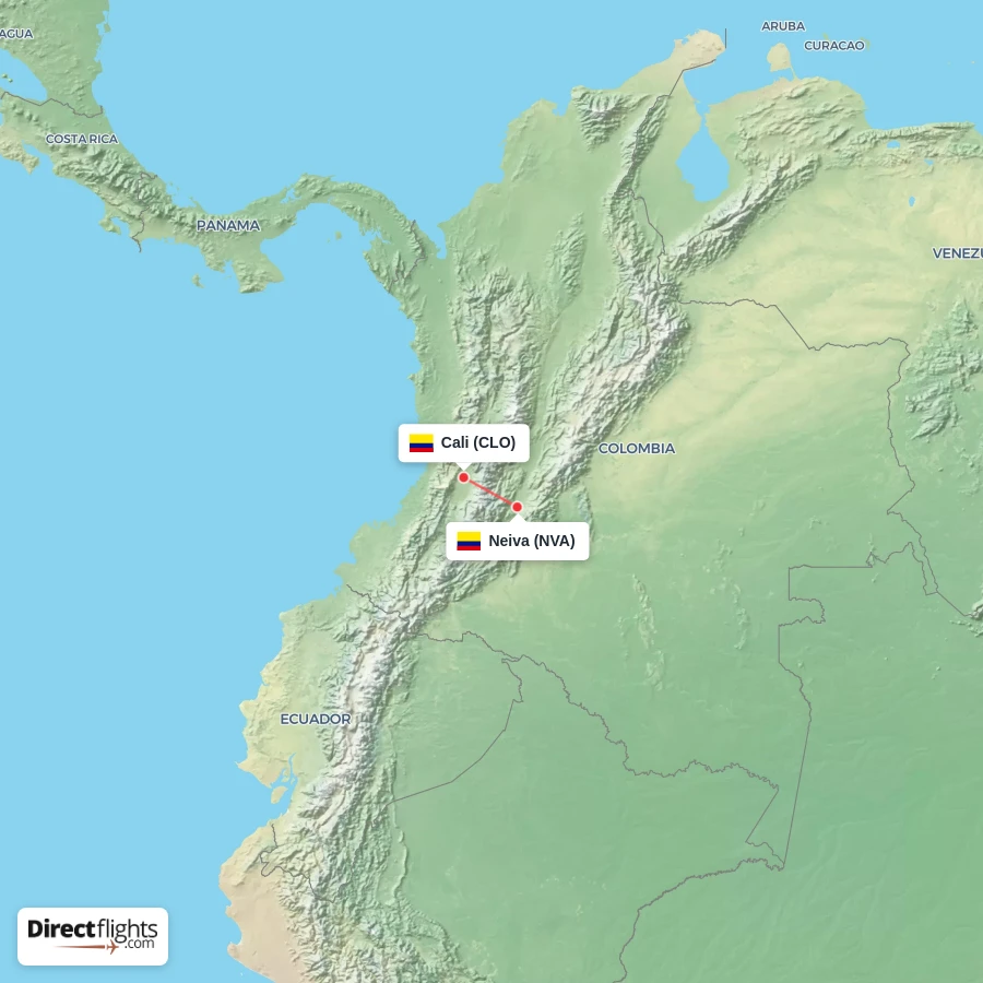 NVA - CLO route map