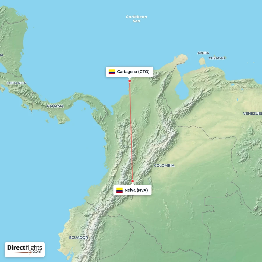 NVA - CTG route map