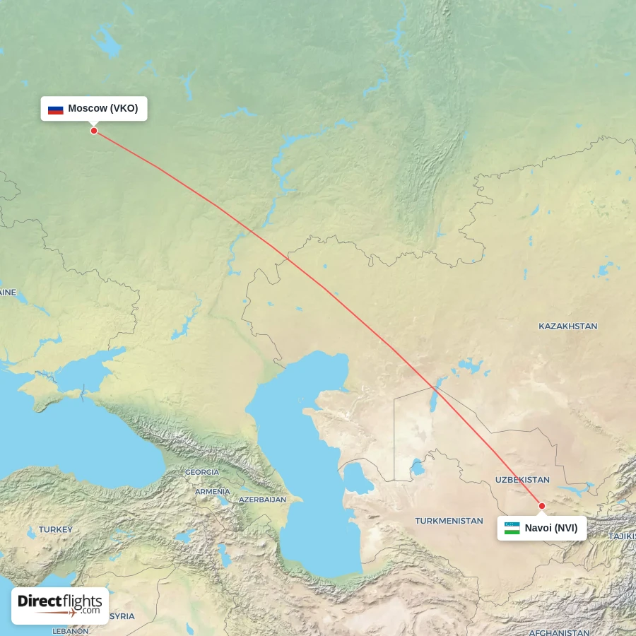 NVI - VKO route map