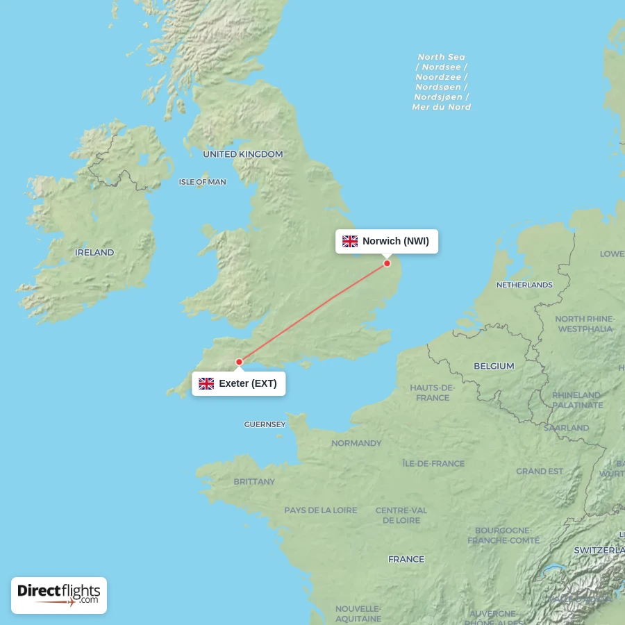 NWI - EXT route map