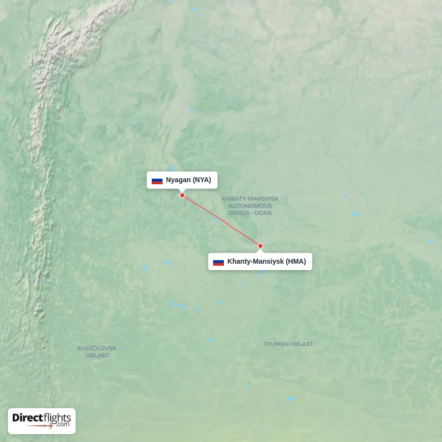NYA - HMA route map