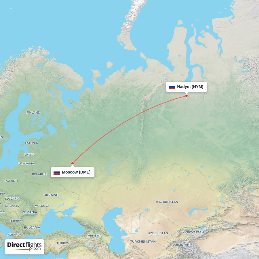 NYM - DME route map