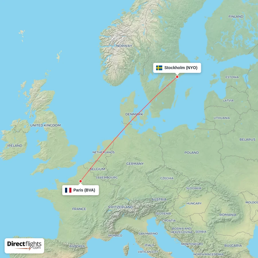 NYO - BVA route map