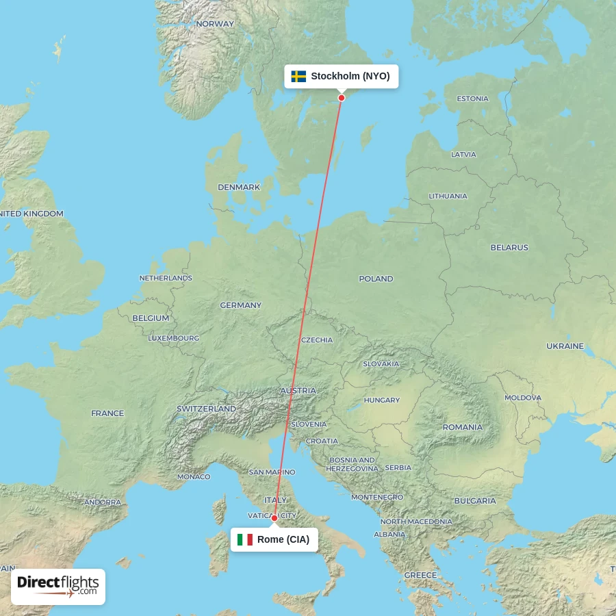 NYO - CIA route map