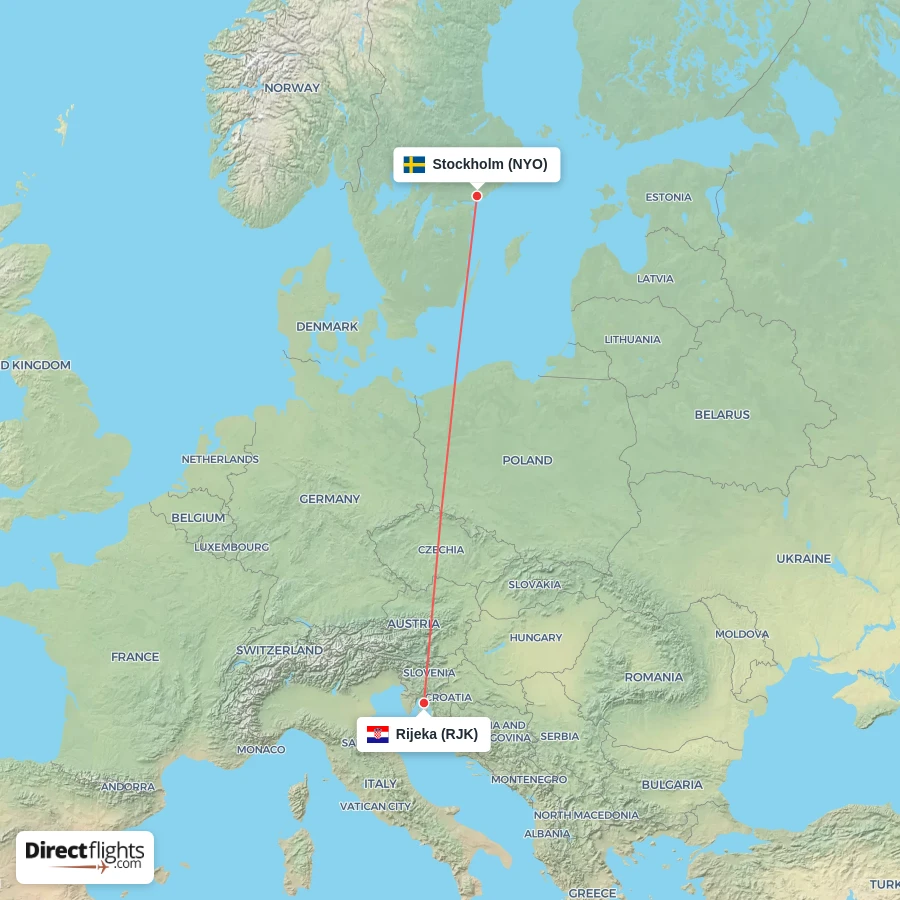 NYO - RJK route map