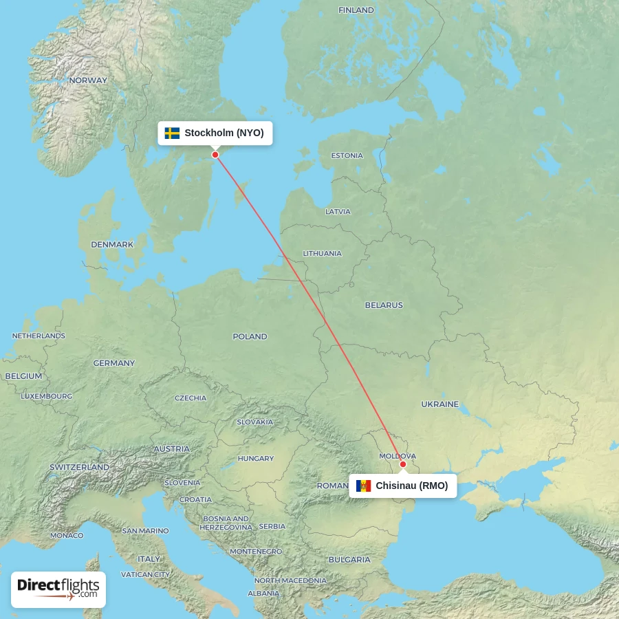 NYO - RMO route map
