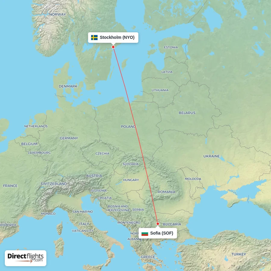 NYO - SOF route map