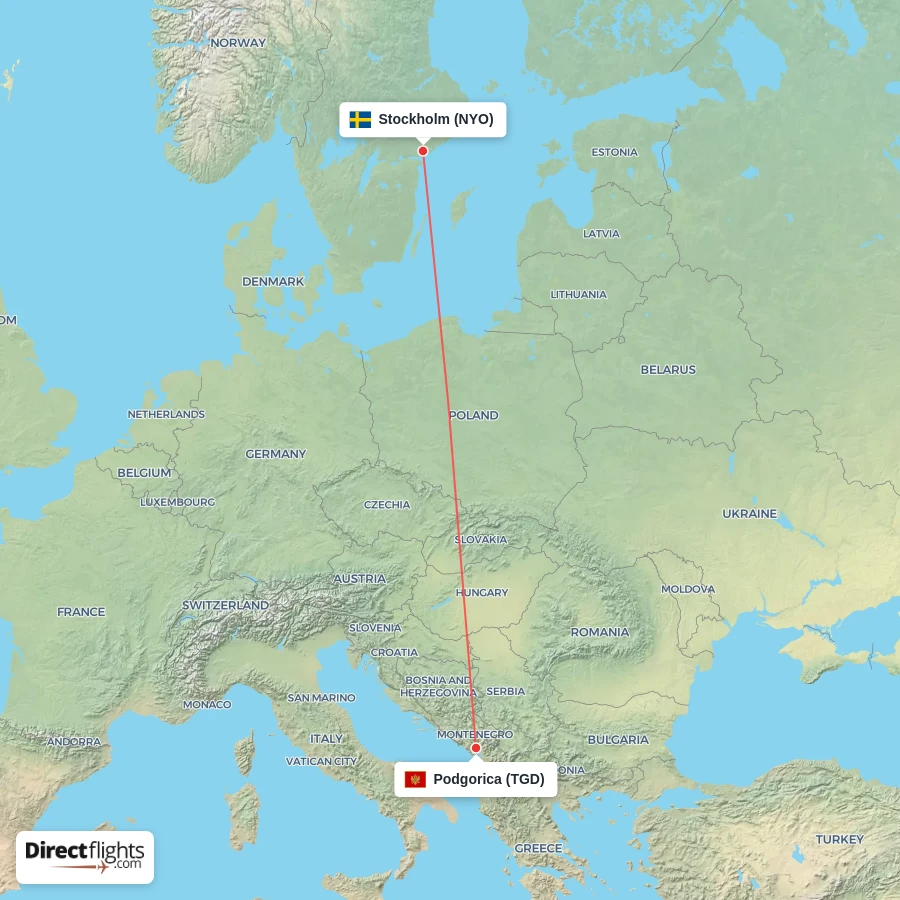 NYO - TGD route map
