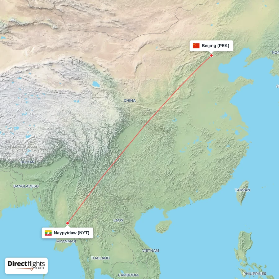 NYT - PEK route map
