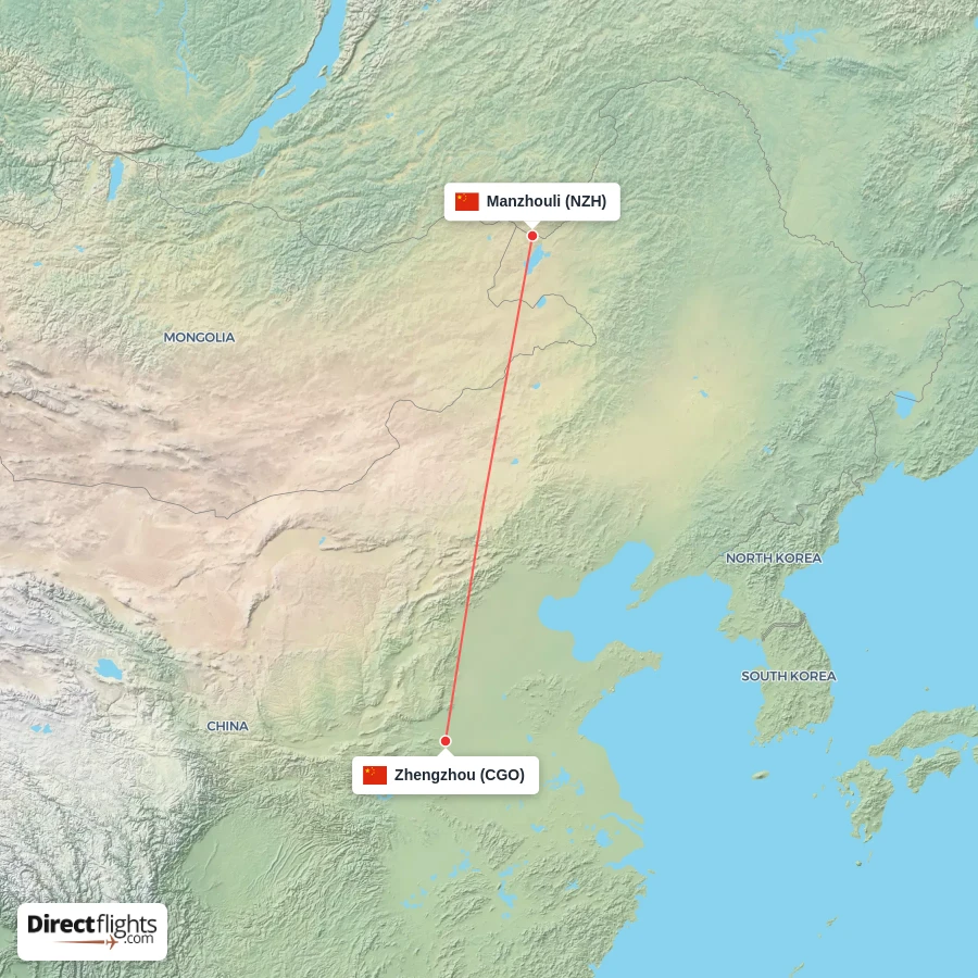 NZH - CGO route map