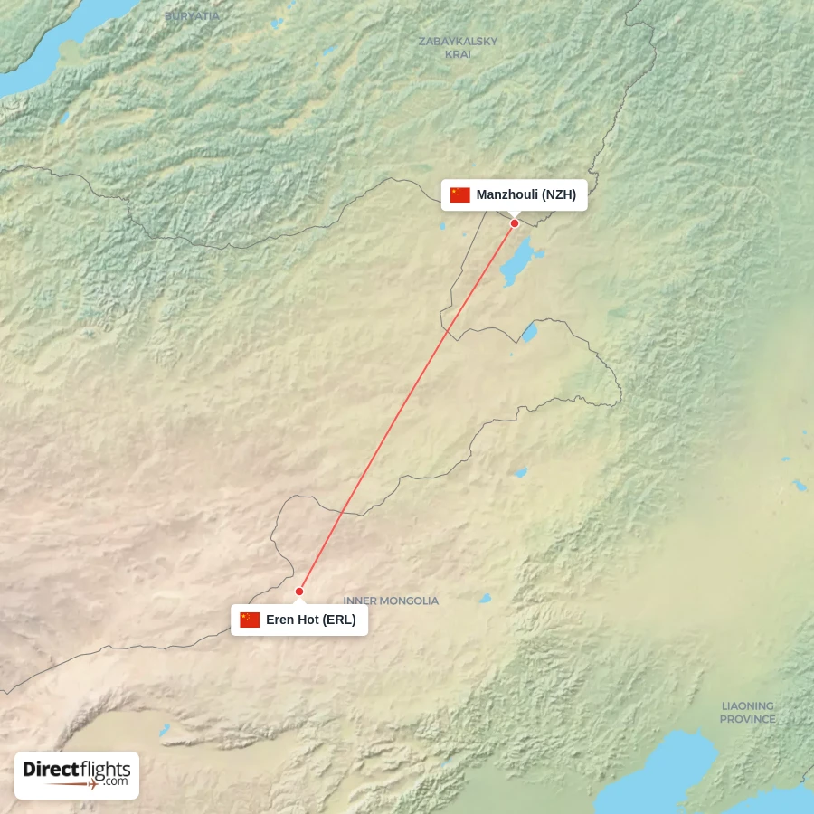 NZH - ERL route map