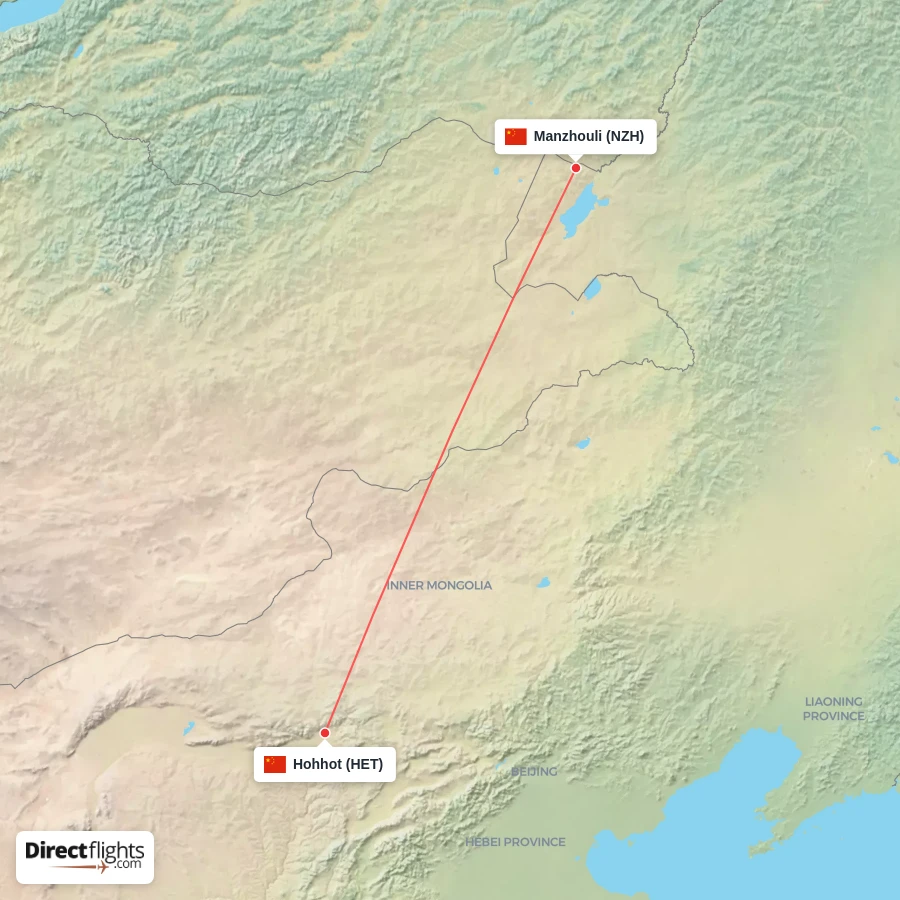 NZH - HET route map