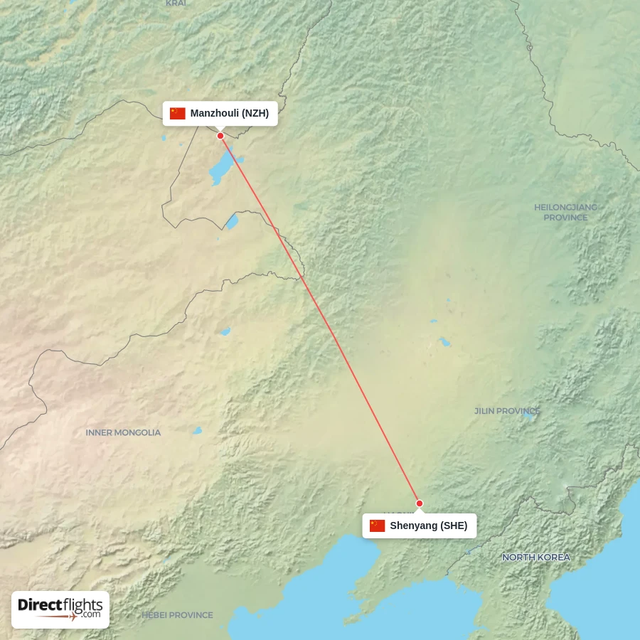 NZH - SHE route map