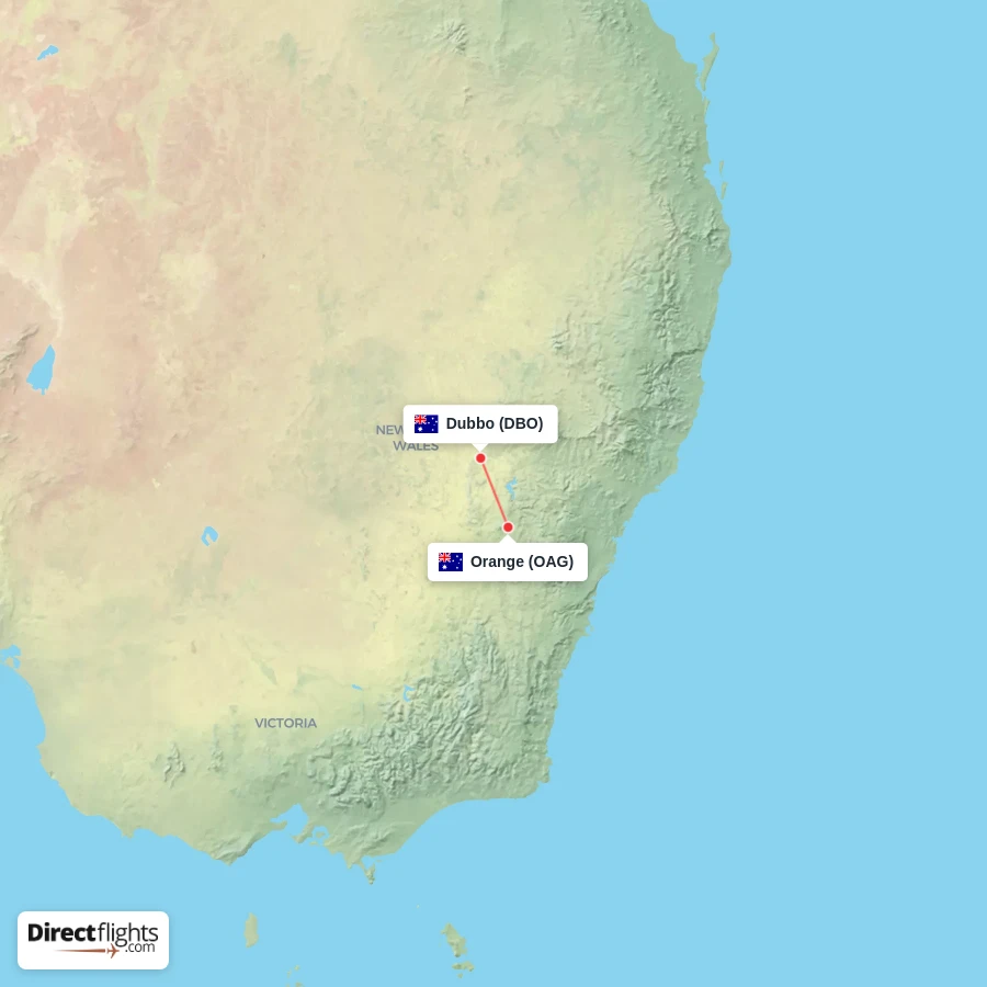 OAG - DBO route map