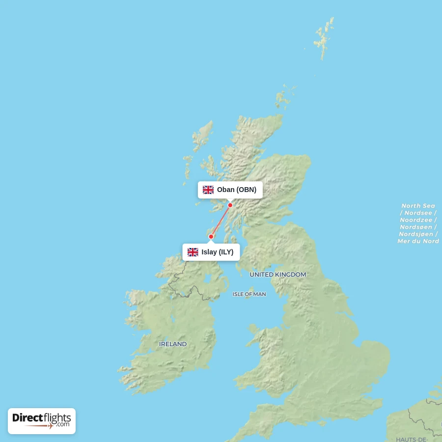 OBN - ILY route map