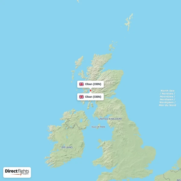 Oban - Oban direct flight map