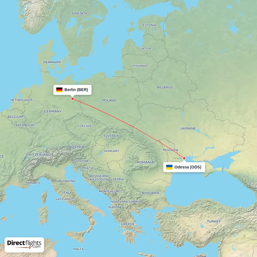 ODS - BER route map