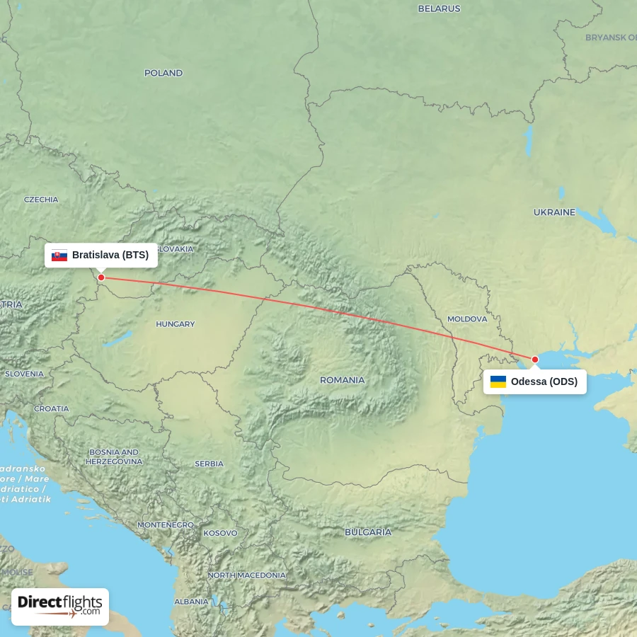 ODS - BTS route map