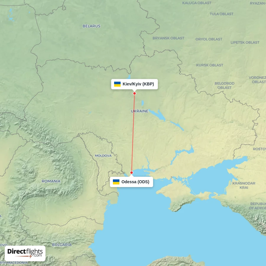 ODS - KBP route map