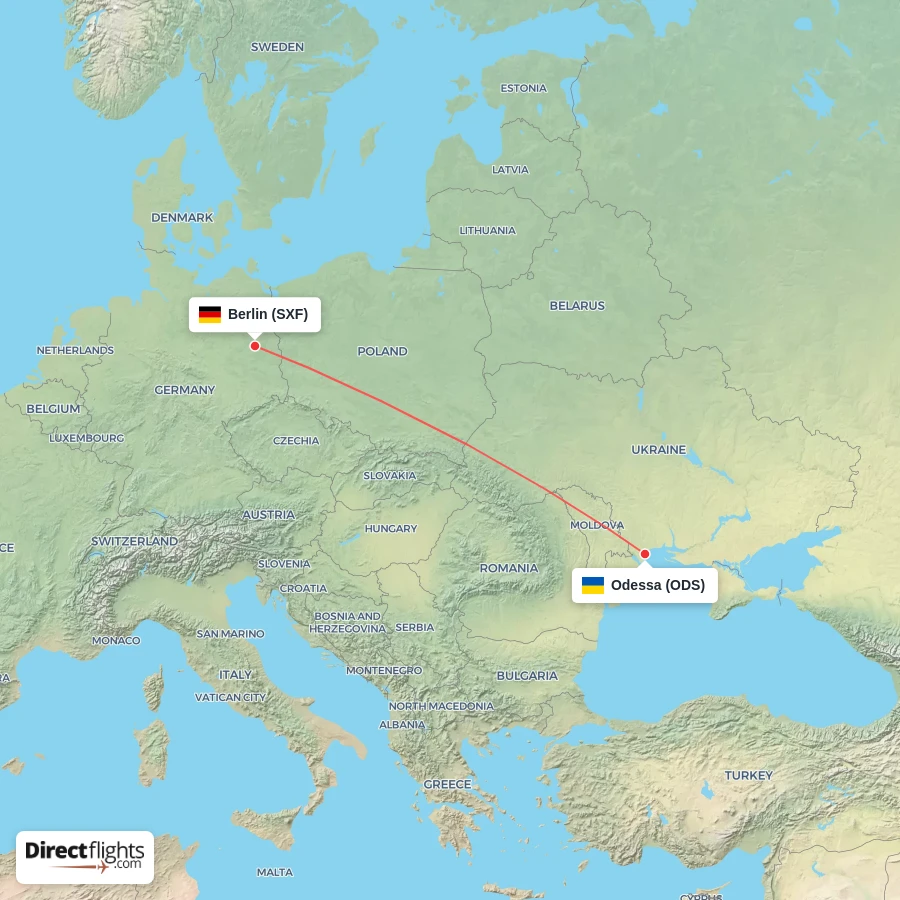 ODS - SXF route map