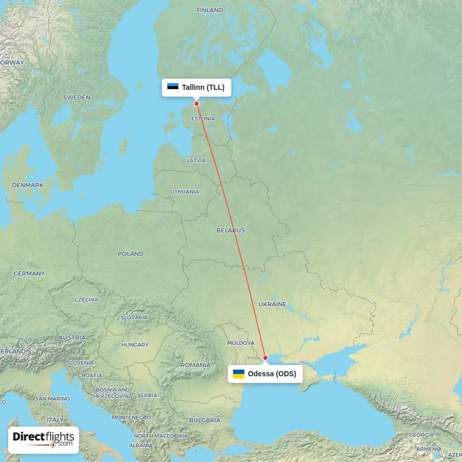 ODS - TLL route map