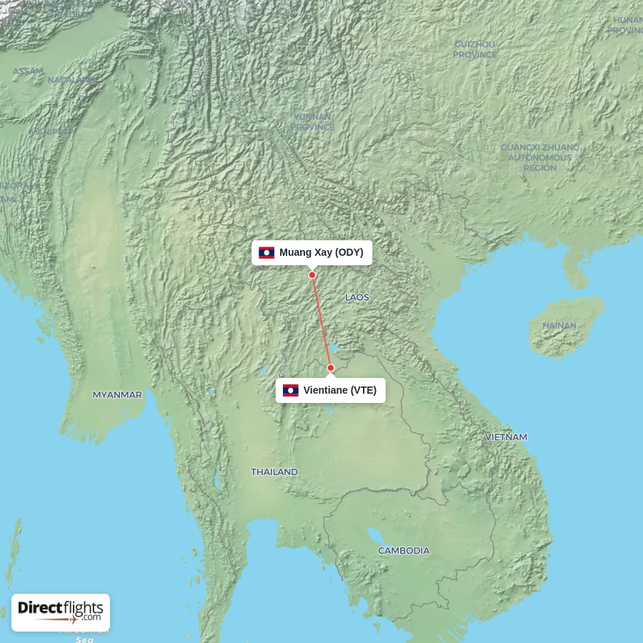 ODY - VTE route map