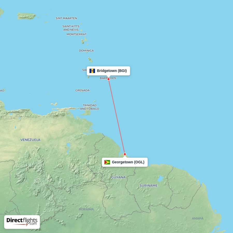 OGL - BGI route map