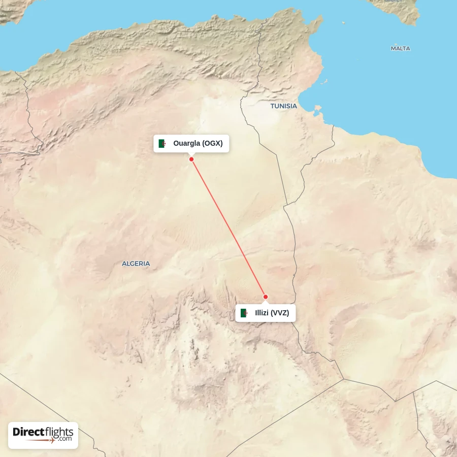 OGX - VVZ route map
