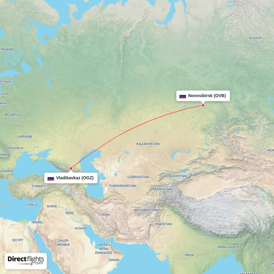 OGZ - OVB route map