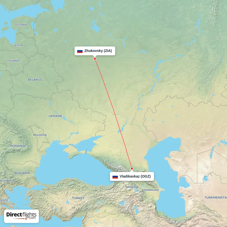 OGZ - ZIA route map