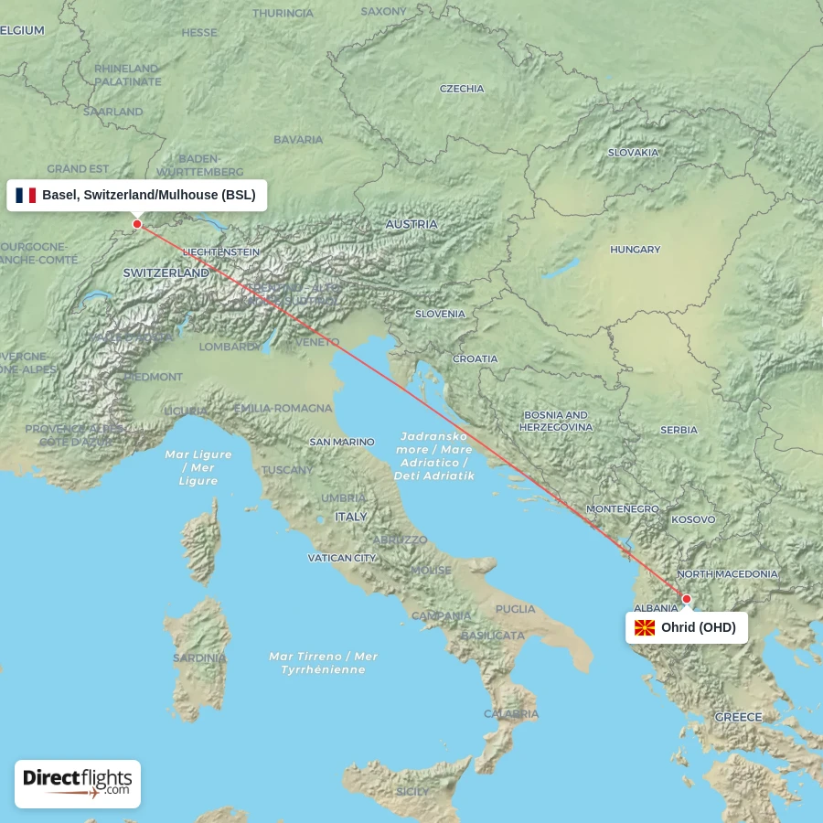 OHD - BSL route map