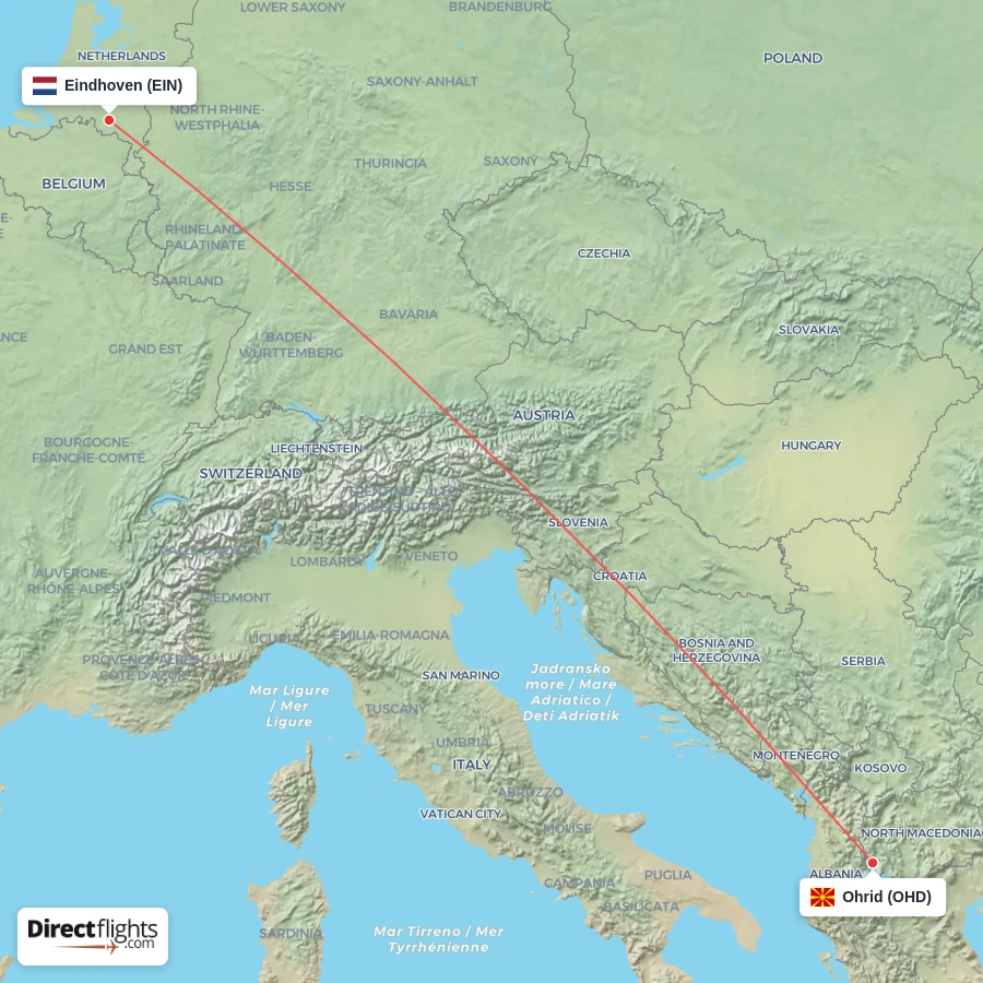OHD - EIN route map