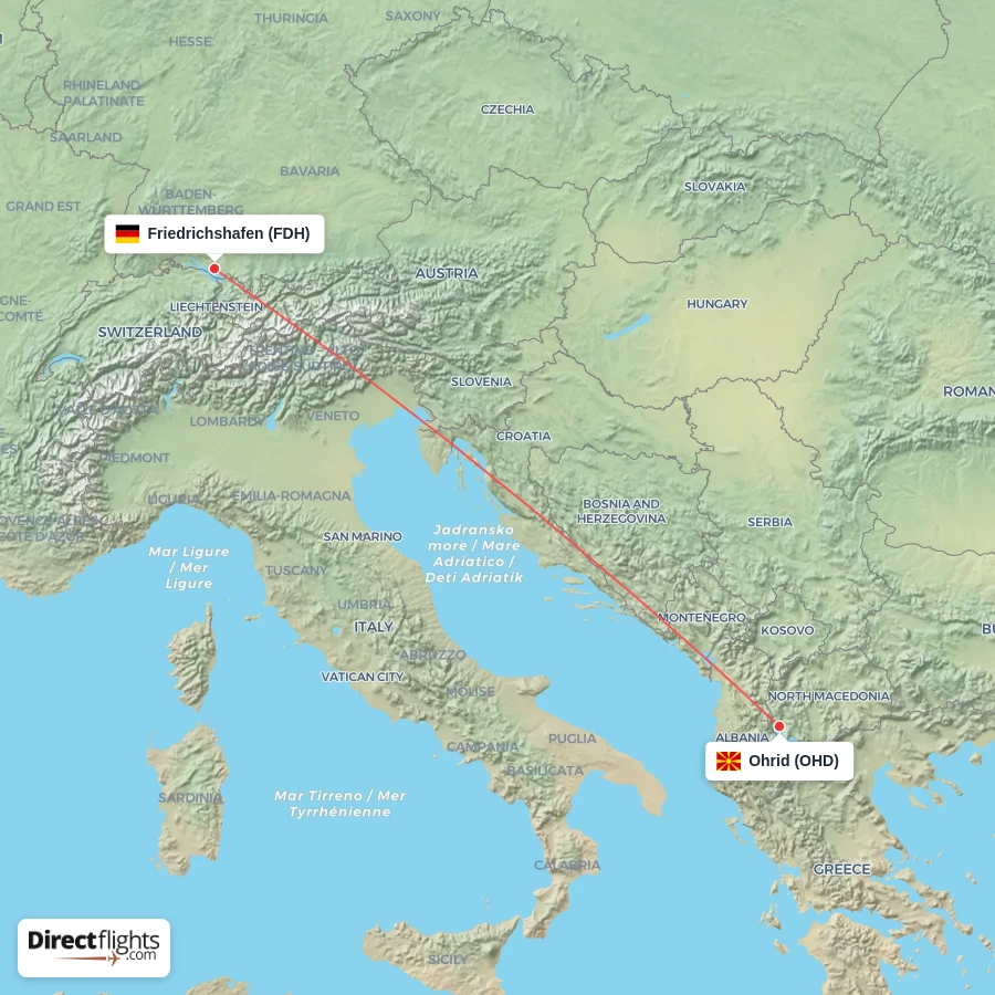 OHD - FDH route map