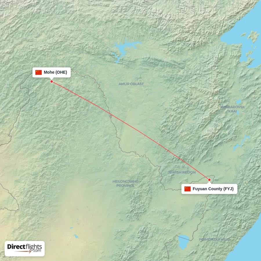 OHE - FYJ route map