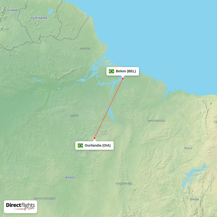 OIA - BEL route map